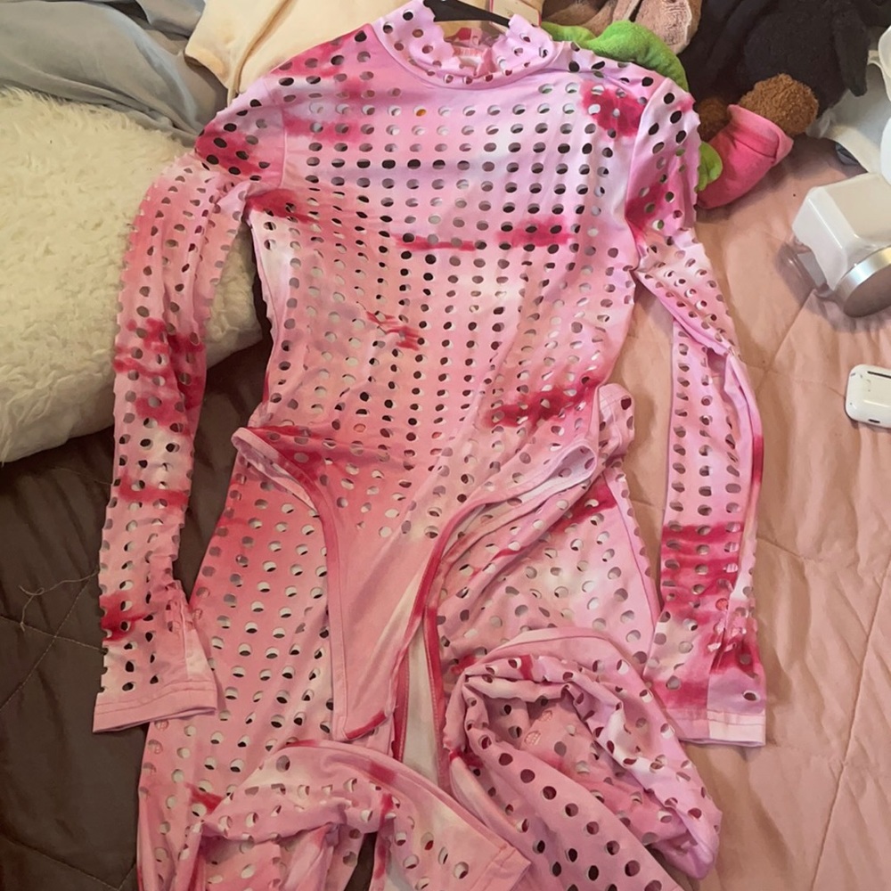 Pink Unitard Set